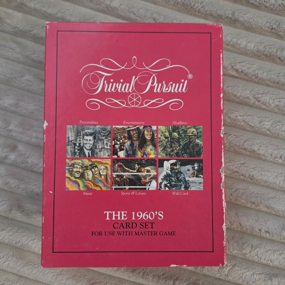 Parker Brothers Other - Vintage Trivial Pursuit The 1960's Card Set 1960s Expansion Parker Brothers Box